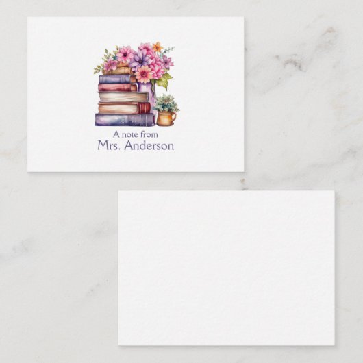 Opmerking van de docent notitiekaartje (Voorkant / Achterkant)