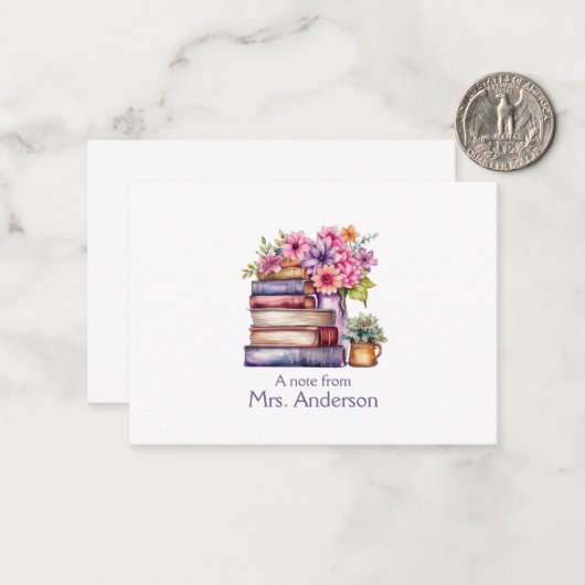 Opmerking van de docent notitiekaartje (Voorkant / Achterkant in situ)