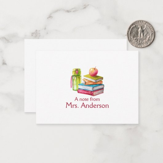 Opmerking van de docent notitiekaartje (Voorkant / Achterkant in situ)