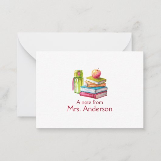 Opmerking van de docent notitiekaartje (Voorkant)