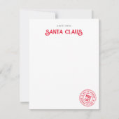 Opmerking van de officiële lijst van de Sinterklaa Notitiekaartje (Voorkant)