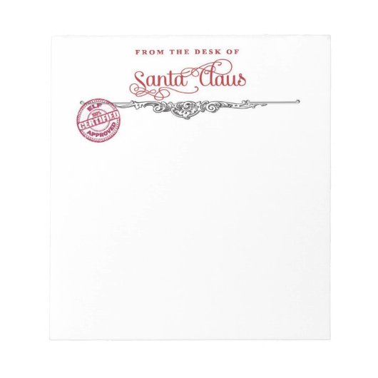 Opmerking van de Santa Notitieblok (Voorkant)