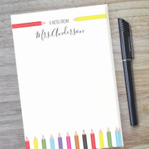 Opmerking van de Teacher Rainbow Pencils