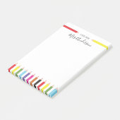 Opmerking van de Teacher Rainbow Pencils Post-it® Notes (Schuin)