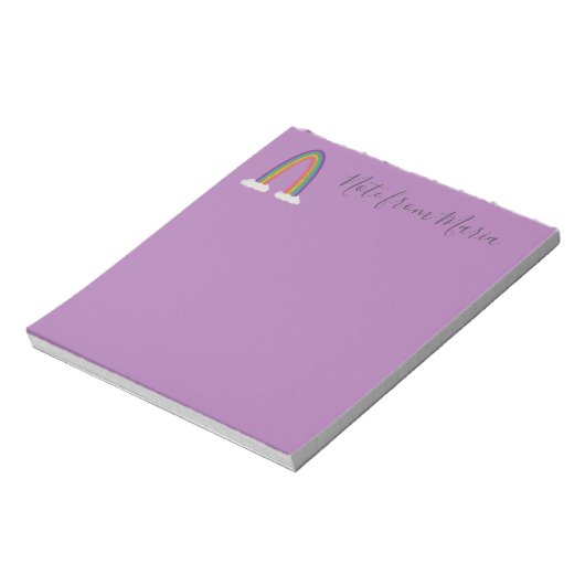 Opmerking van - gepersonaliseerd Paars Notitieblok (Linkerzijde)