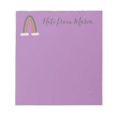 Opmerking van - gepersonaliseerd Paars Notitieblok (Voorkant)