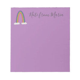 Opmerking van - gepersonaliseerd Paars Notitieblok