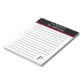 Opmerking van het bureau van ~ Personalized Notitieblok (Linkerzijde)