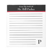 Opmerking van het bureau van ~ Personalized Notitieblok (Voorkant)