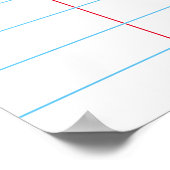 Opmerking voor Giant Note Paper Gepersonaliseerd V Poster (Hoek)
