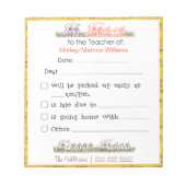 Opmerking voor het Notitieblok van de leraar (Voorkant)