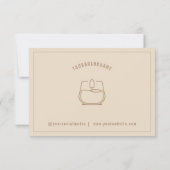 Opmerking voor Neutrale Beige Kandle Love Insert N Bedankkaart (Achterkant)