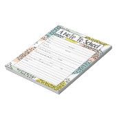 Opmerking voor schoolblocnote, opmerking voor lera notitieblok (Linkerzijde)