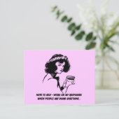 Opmerking voor Self - Sarcastic Humor Briefkaart (Staand voorkant)