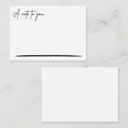 Opmerking voor u - Notecard Notitiekaartje (Voorkant / Achterkant)