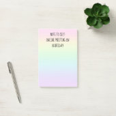 "Opmerking voor zichzelf" Funny Pastel Rainbow Pos Post-it® Notes (Kantoor)