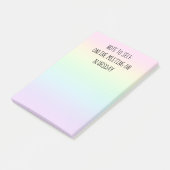 "Opmerking voor zichzelf" Funny Pastel Rainbow Pos Post-it® Notes (Schuin)