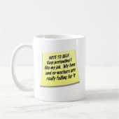 Opmerking voor zichzelf koffiemok (Links)