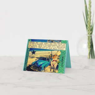 Opmerking: vrouwen zijn als auto's. Je kunt haar r Kaart