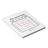 Opmerking: "We scoren van" Notitieblok (Schuin)