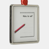 Opmerking: Zelfpapier en potlood Metalen Ornament (Rechts)