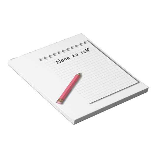 Opmerking: Zelfpapier en potlood Notitieblok (Schuin)