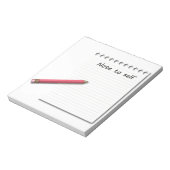 Opmerking: Zelfpapier en potlood Notitieblok (Linkerzijde)