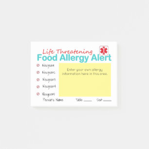 Opmerkingen allergie Sticky - Voer je eigen berich Post-it® Notes