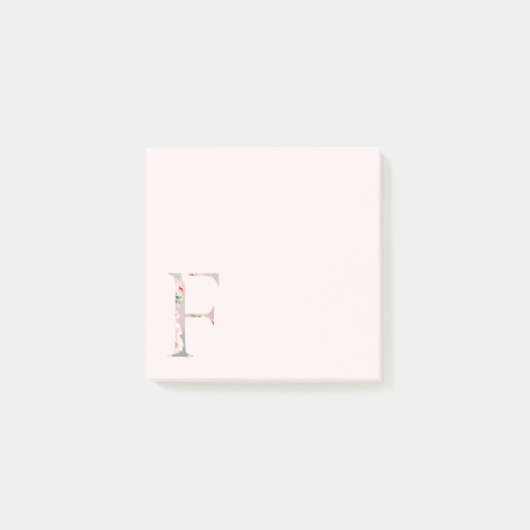 Opmerkingen bij het Floral Letter "F"-Monogram Post-it® Notes (Voorkant)
