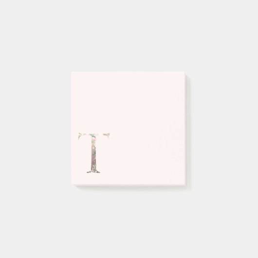 Opmerkingen bij het Floral Letter "T"-Monogram Post-it® Notes (Voorkant)