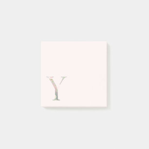 Opmerkingen bij het Floral Letter "Y"-Monogram Post-it® Notes
