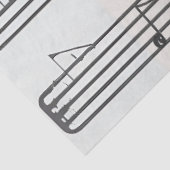 Opmerkingen bij het muziekblad ontkoppelen tissuepapier (Detail)