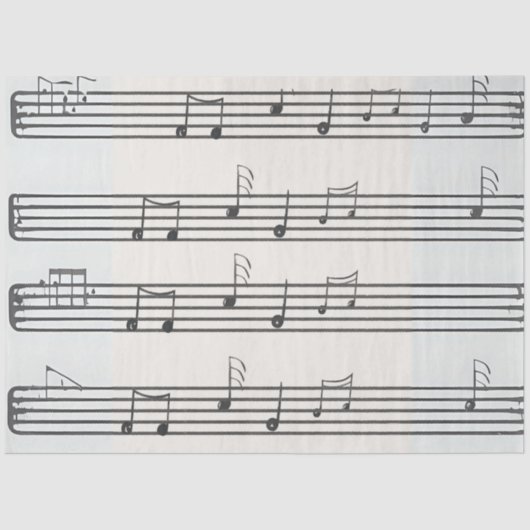 Opmerkingen bij het muziekblad ontkoppelen tissuepapier (Voorkant)