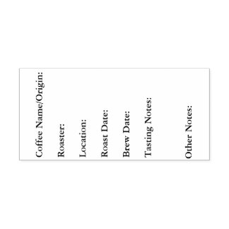 Opmerkingen bij het proeven van koffie  zelfinktende stempel