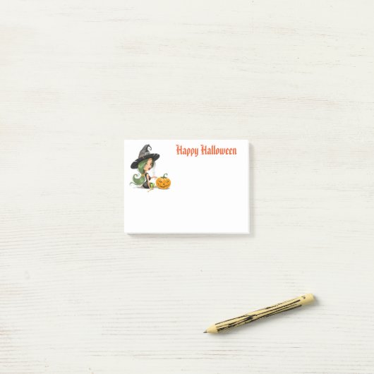 Opmerkingen Halloween Witch Post Post-it® Notes (Op bureau)