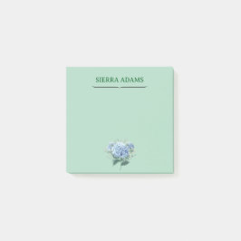 Opmerkingen – Hydrangea Floral op Mint Green Post-it® Notes