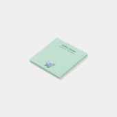 Opmerkingen – Hydrangea Floral op Mint Green Post-it® Notes (Schuin)