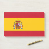 Opmerkingen met vlag van Spanje Post-it® Notes (Op bureau)