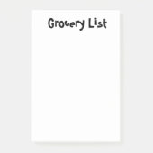 Opmerkingen op de lijst van kruidenierswaren na he post-it® notes (Voorkant)