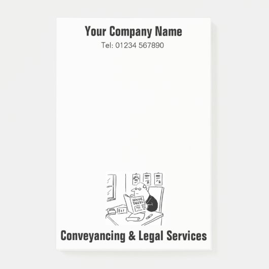 Opmerkingen over Cartoon voor services Post-it® Notes (Voorkant)