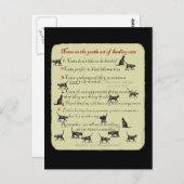 Opmerkingen over de herderende kunst van kat briefkaart (Voorkant / Achterkant)