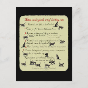 Opmerkingen over de herderende kunst van kat briefkaart
