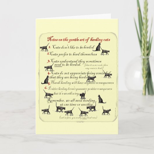 Opmerkingen over de herderende kunst van kat kaart (Voorkant)