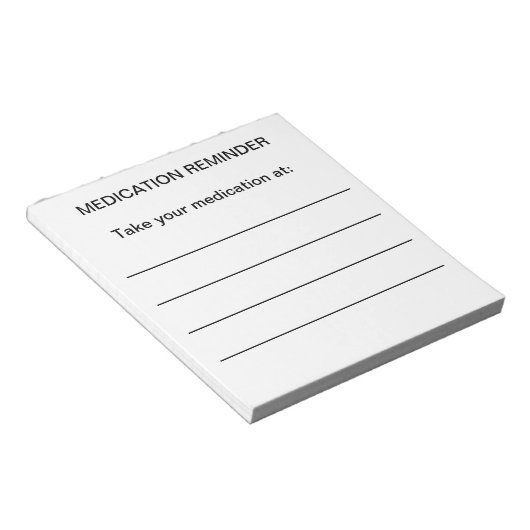 Opmerkingen over geneesmiddelenherinnering notitieblok (Schuin)