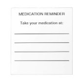 Opmerkingen over geneesmiddelenherinnering notitieblok (Voorkant)