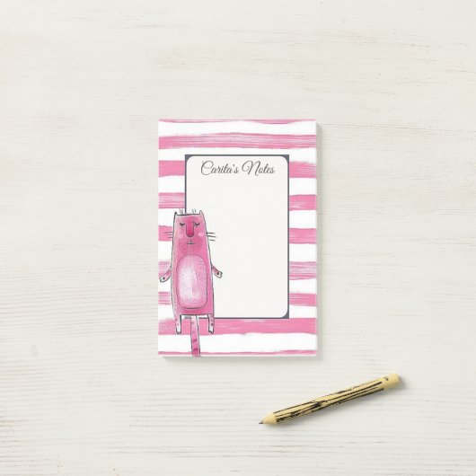 Opmerkingen over gepersonaliseerde kattenpost-IT Post-it® Notes (Op bureau)