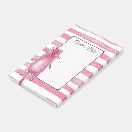 Opmerkingen over gepersonaliseerde kattenpost-IT Post-it® Notes (Schuin)