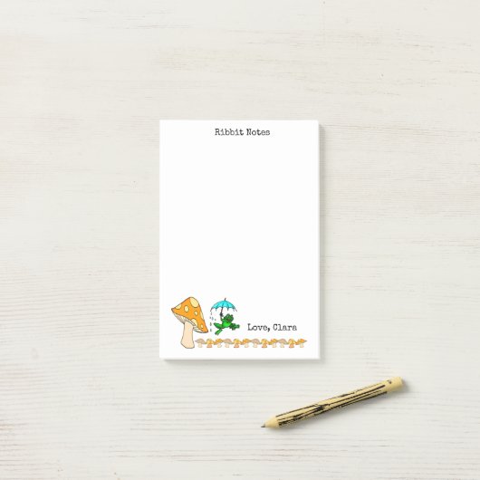 Opmerkingen over kikkerpaddenstoel post-it® notes (Op bureau)