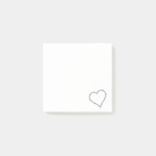 Opmerkingen over muzieknotitie hart post-it post-it® notes (Voorkant)