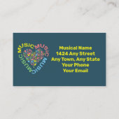 Opmerkingen over muziekteksthart visitekaartje (Achterkant)